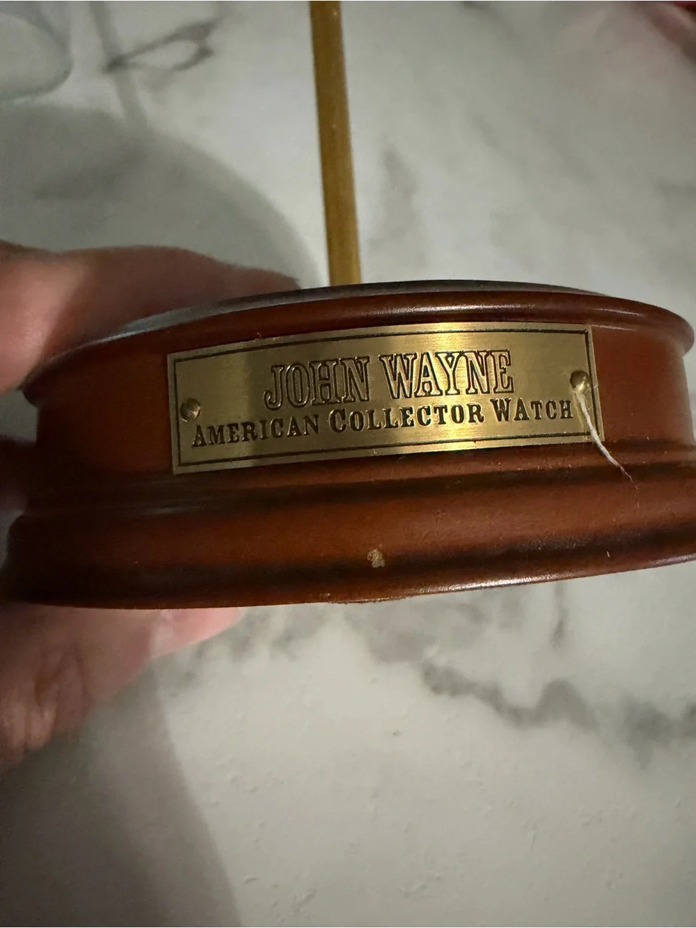 John Wayne Gold Collector Pocket Watch Display - Gold Finish